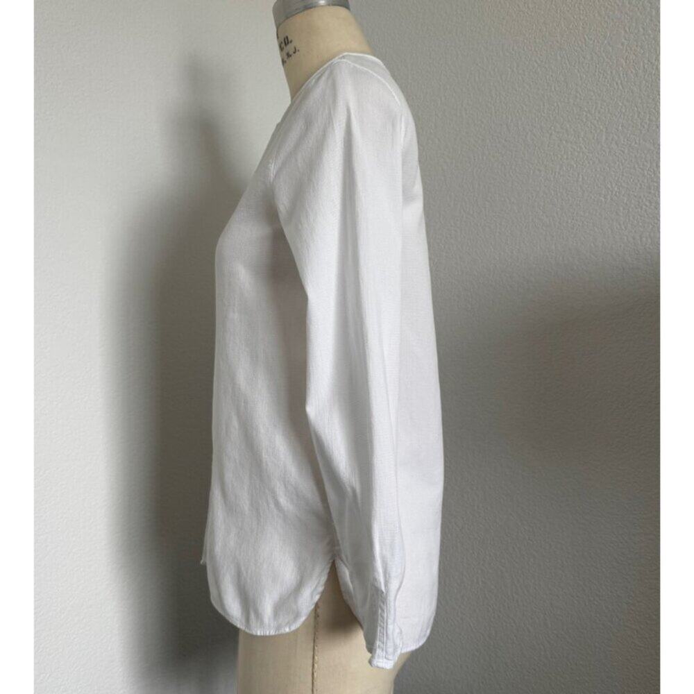 Massimo Dutti | White Cotton L/S Blouse Size 2/XS - Picture 4 of 11